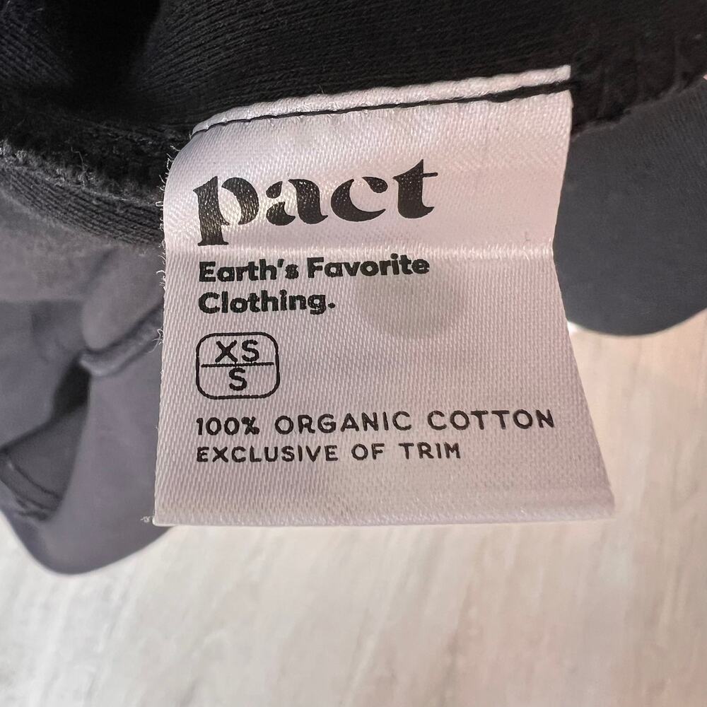 Pact Cardigan Womens Size XS/S Black Open Front 100% Organic Cotton Pockets - Picture 10 of 16